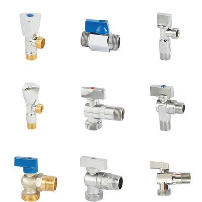 Cheap bathroom fittings good polish 1/2 brass angle valve
