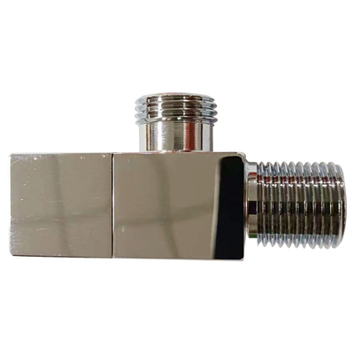 High end bathroom square copper large flow heater cold and hot water toilet angle valve