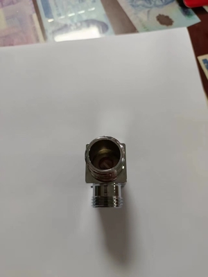 High end bathroom square copper large flow heater cold and hot water toilet angle valve
