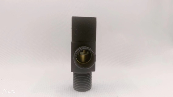 1/2*1/2 Square dumb black full copper angle valve