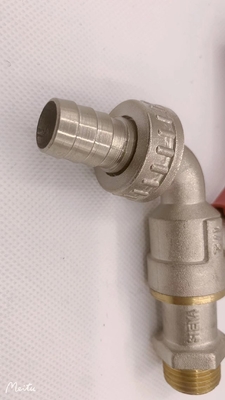 Factory supply 1/2 nickel plated with steel handle garden brass bibcock water tap faucet