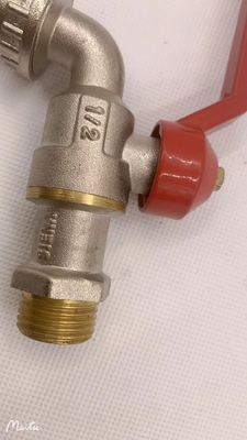 Factory supply 1/2 nickel plated with steel handle garden brass bibcock water tap faucet