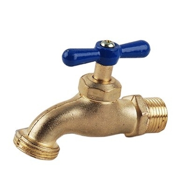 Hot bibcock mould basin faucet bathroom wall gold