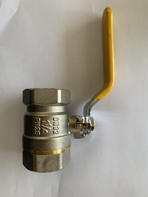 1/2 3/4&quot; Inch wholesale zinc Brass Ball Valve with yellow plastic handle