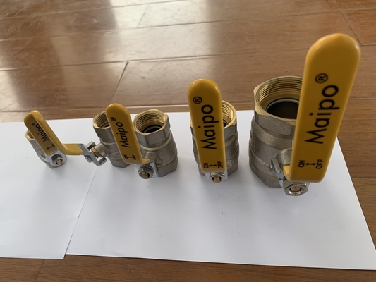 1/2 3/4&quot; Inch wholesale zinc Brass Ball Valve with yellow plastic handle