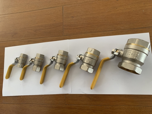 1/2 3/4&quot; Inch wholesale zinc Brass Ball Valve with yellow plastic handle