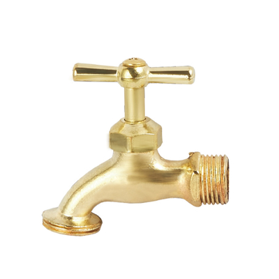 Sand Blasting Brass Hose Bibbs Brass Outside Faucet For Piping Water System