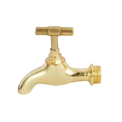Sand Blasting Brass Hose Bibbs Brass Outside Faucet For Piping Water System