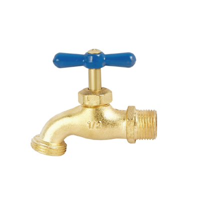 Sand Blasting Brass Hose Bibbs Brass Outside Faucet For Piping Water System