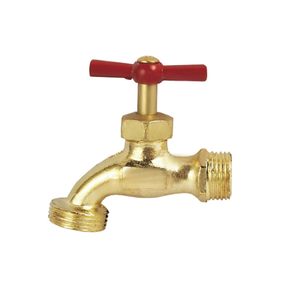 Sand Blasting Brass Hose Bibbs Brass Outside Faucet For Piping Water System