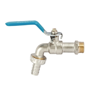 Antirust Brass Bibcock Valve Threaded With Handle 120-250g Lightweight
