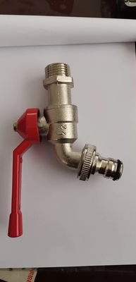 Antirust Brass Bibcock Valve Threaded With Handle 120-250g Lightweight