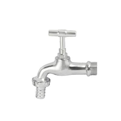 1/2'' Manual Nickel Plating Lock Water Faucet Hose Bib Cock Threaded