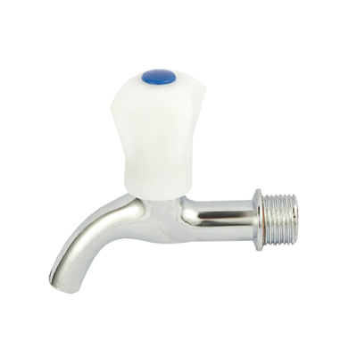 2 Outlet Brass Bibcock Valve Water Tap Deck Mounted Zinc Handle