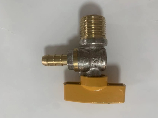 Medium Temperature Half Inch Brass Angle Valve For Kitchen  Copper Handle