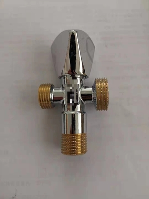 Modern Zinc Alloy Handle Brass Angle Valve 12 Bar Working Pressure