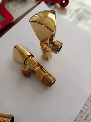 Modern Zinc Alloy Handle Brass Angle Valve 12 Bar Working Pressure
