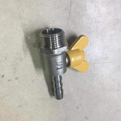 High Temperature Shut Off Brass Gas Valve half inch Nickle Platting