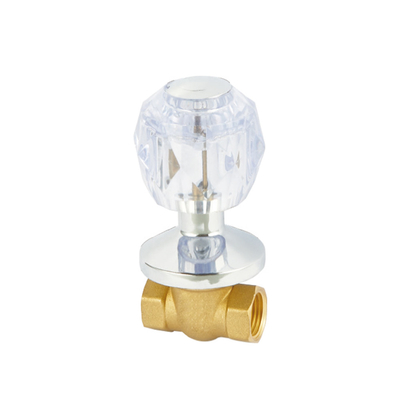 Zinc Alloy Handle Brass Stop Valve Chrome Concealed  Stop Valve anti leakage
