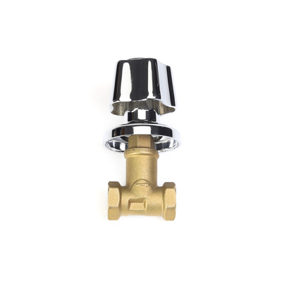 DN20-NPT Threaded plumbing Brass Stop Valve abrasion resistance Customized