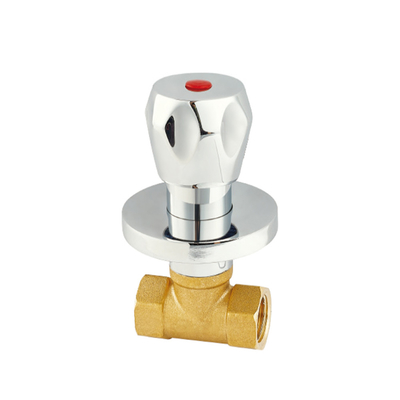 DN20-NPT Threaded plumbing Brass Stop Valve abrasion resistance Customized