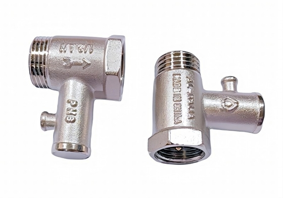 1/2 Brass Check Valve Nickel Plated Water Heater Safety