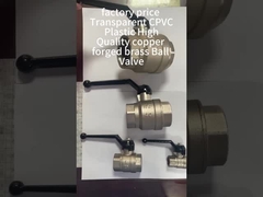 factory price Transparent CPVC Plastic High Quality copper forged brass Ball Valve